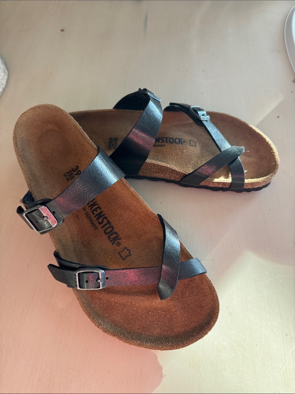 Birkenstock Iridescent Black Mayari Sandals
